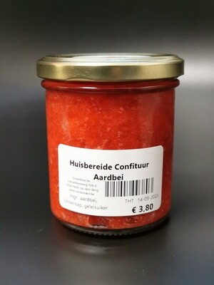 Huisbereide Confituur Aardbei - Rabarber 240g