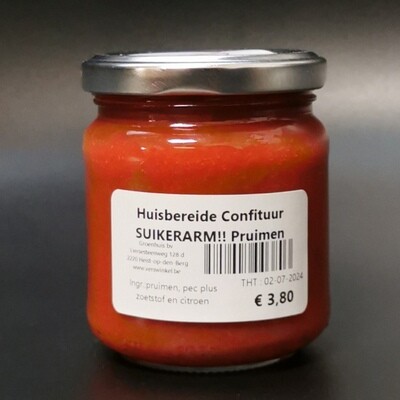 Huisbereide Confituur Pruimen SUIKERARM! 240g