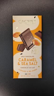 Cachet Chocolade Caramel &amp; Seasalt 100g