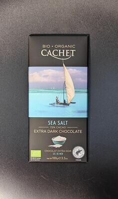 Cachet Bio Chocolade Extra Dark 72% Cacao met Zeezout 100g