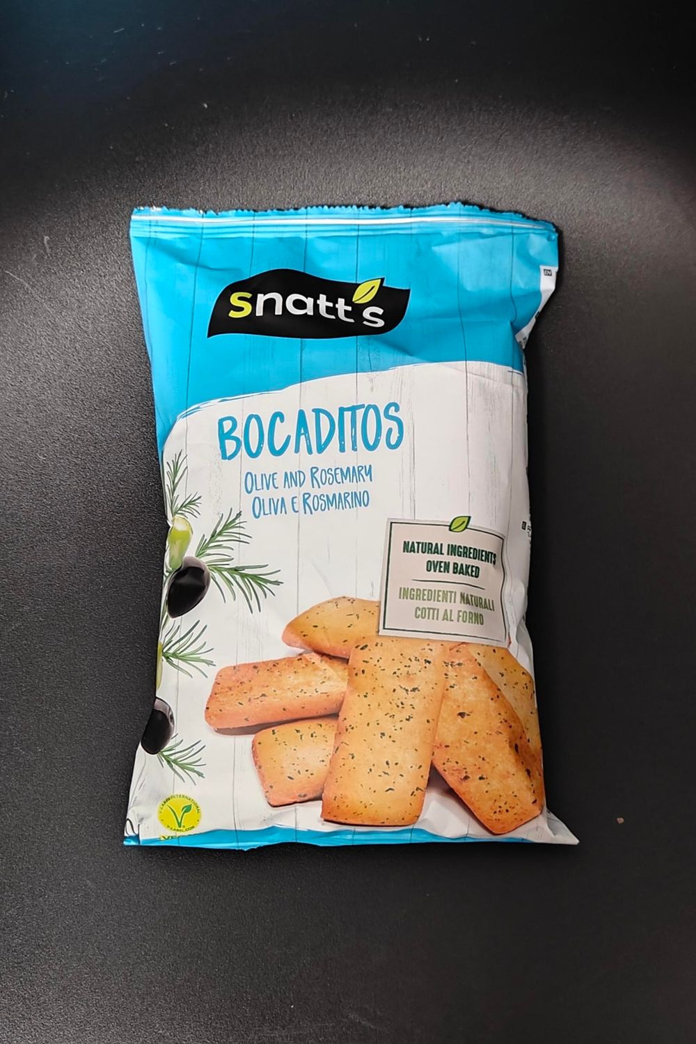 Snatt&#39;s Bocaditos Olijven en Rozemarijn 120g