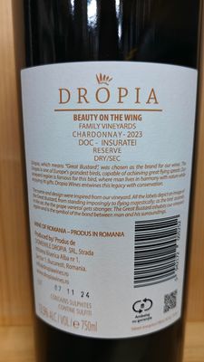 Dropia - Beauty On The Wing - Chardonnay 75cl