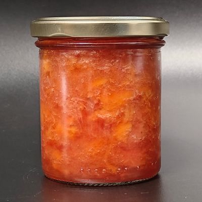 Huisbereide confituur Aardbei - Perzik 240g