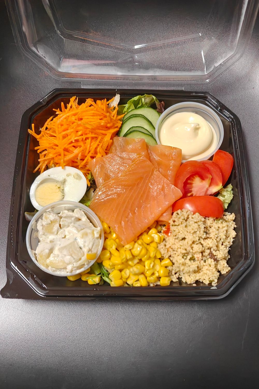 Koude schotel met zalm