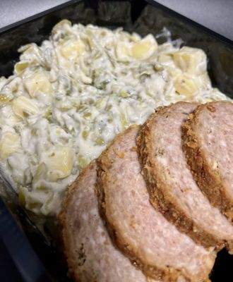 Snijboontjesschotel met gehaktbrood