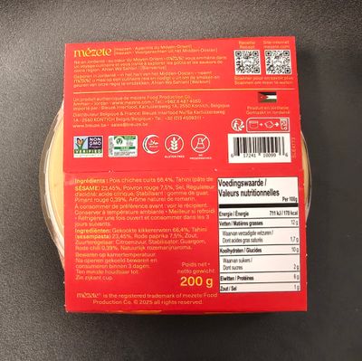 Mezete Hummus met Rode Chili 200g