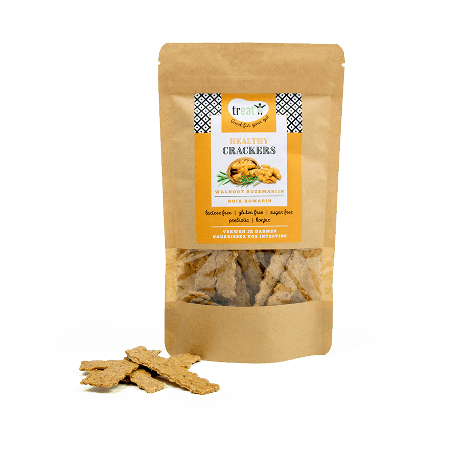 Tr-eat Cracker Walnoot - Rozemarijn 80g