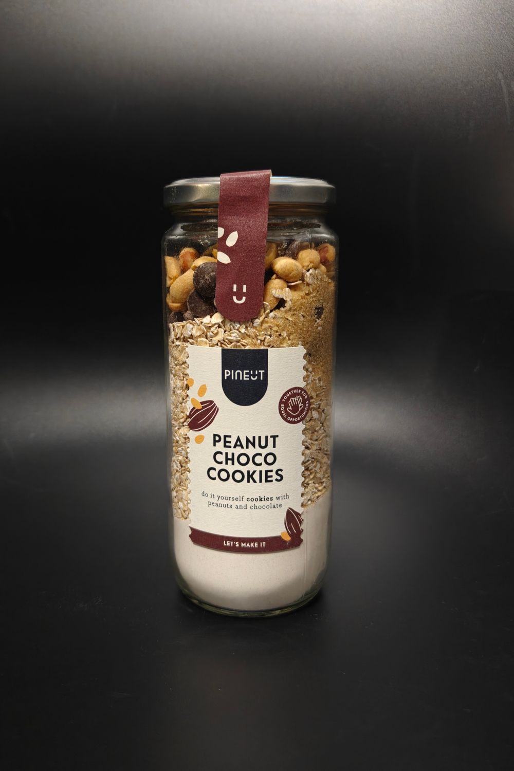 Pineut Koekjesmix Pinda Chocolade Bokaal 323g
