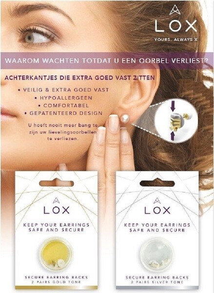 Lox goudkleur (2 paar)
