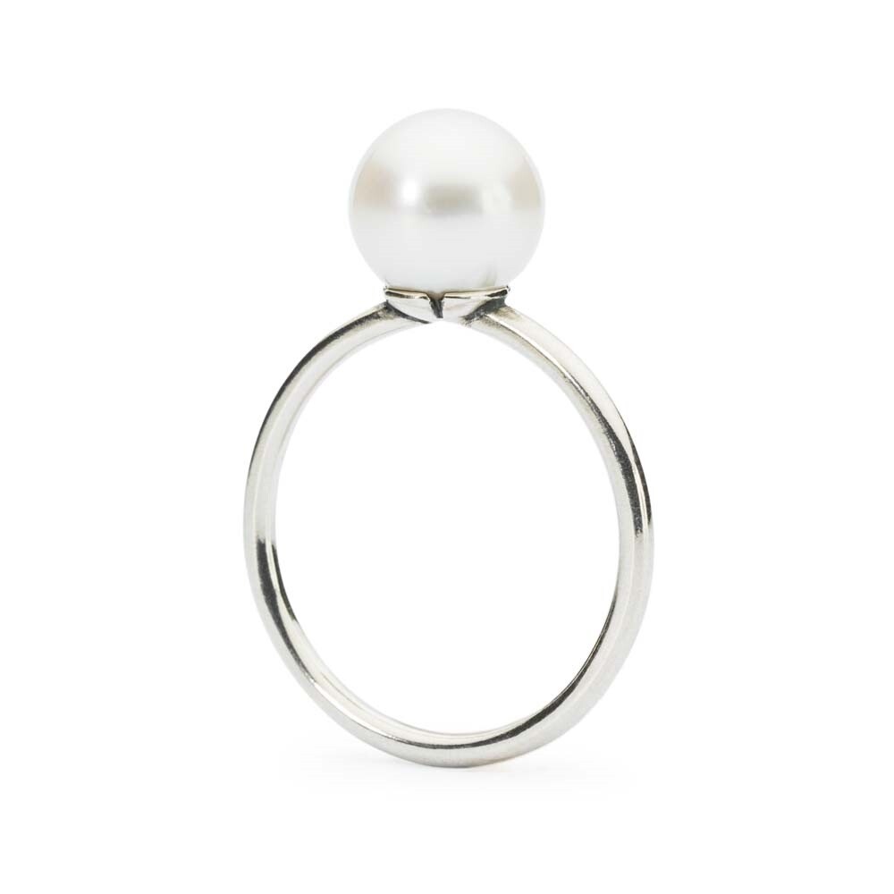 Trollbeads Ring met witte parel TAGRI-00074 Trollbeads Ring met witte parel TAGRI-00074