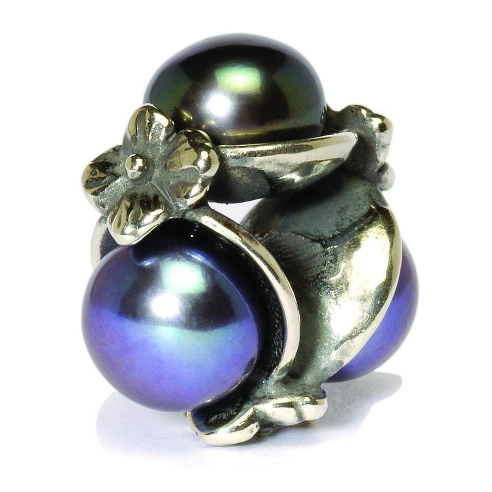 Trollbeads Drievoudige parel, zwart TAGBE-00095