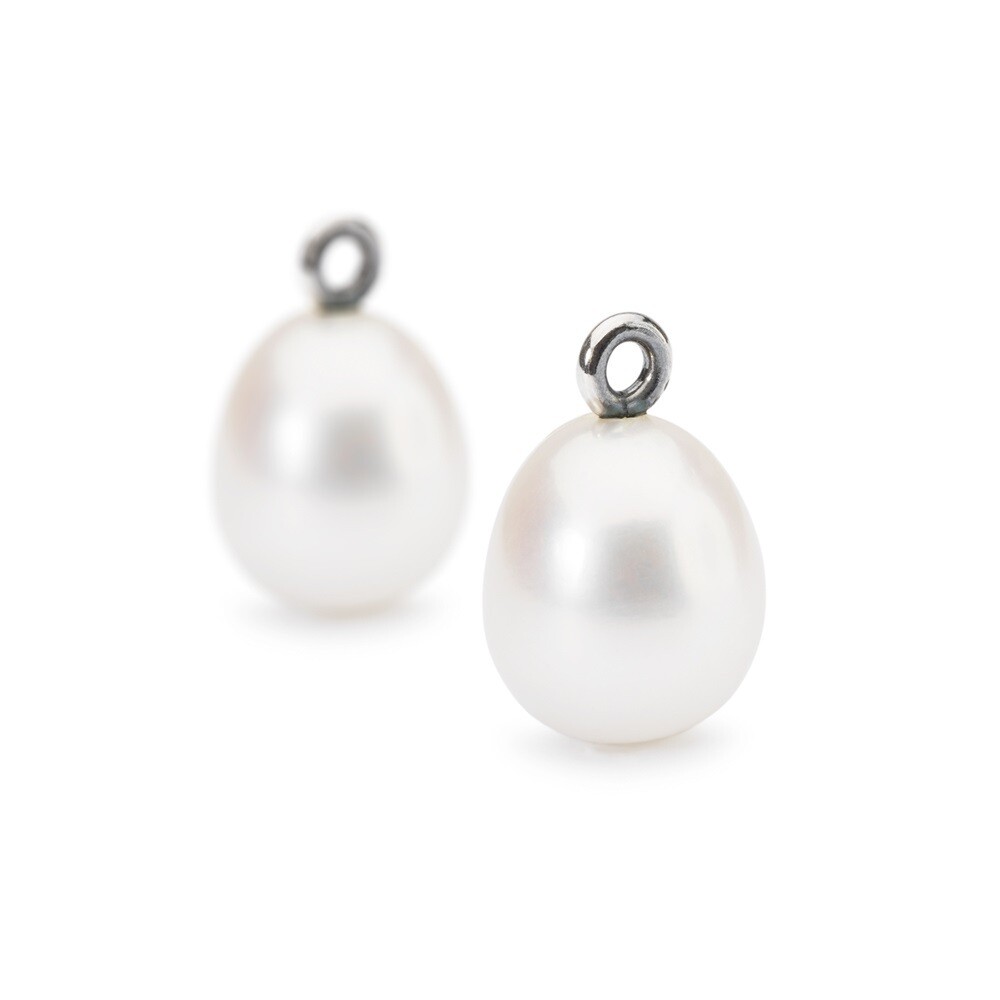 Trollbeads Ovale witte sierdruppels TAGEA-00090 Trollbeads Ovale witte sierdruppels TAGEA-00090