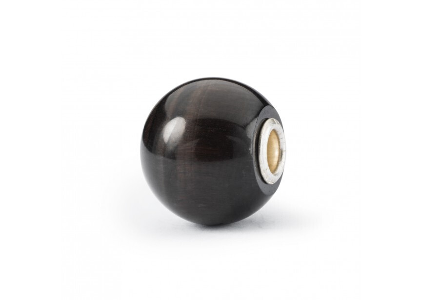 Trollbeads Jumbo rond zwart kattenoog TSTBE-10019