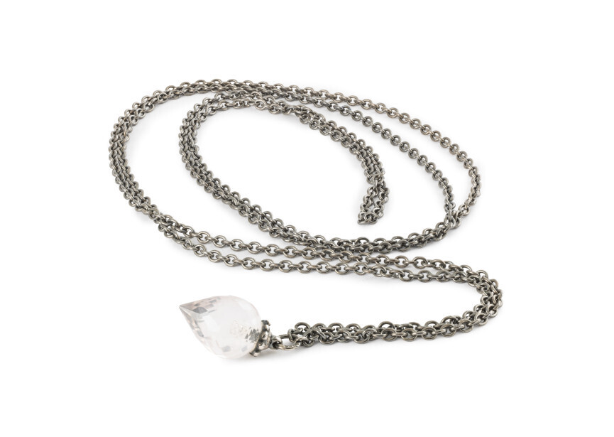 Trollbeads  Zilveren collier met Rozenkwarts  TAGFA-00078