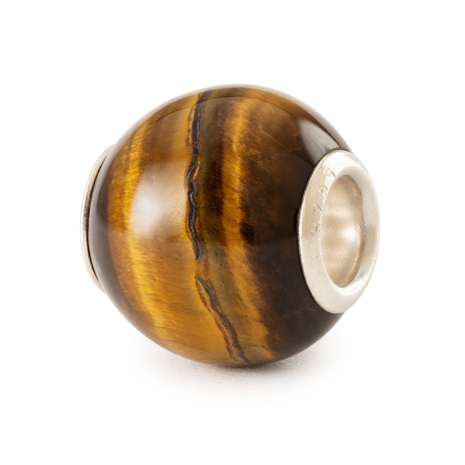 Trollbeads Gele tijgeroog, rond TSTBE-00042