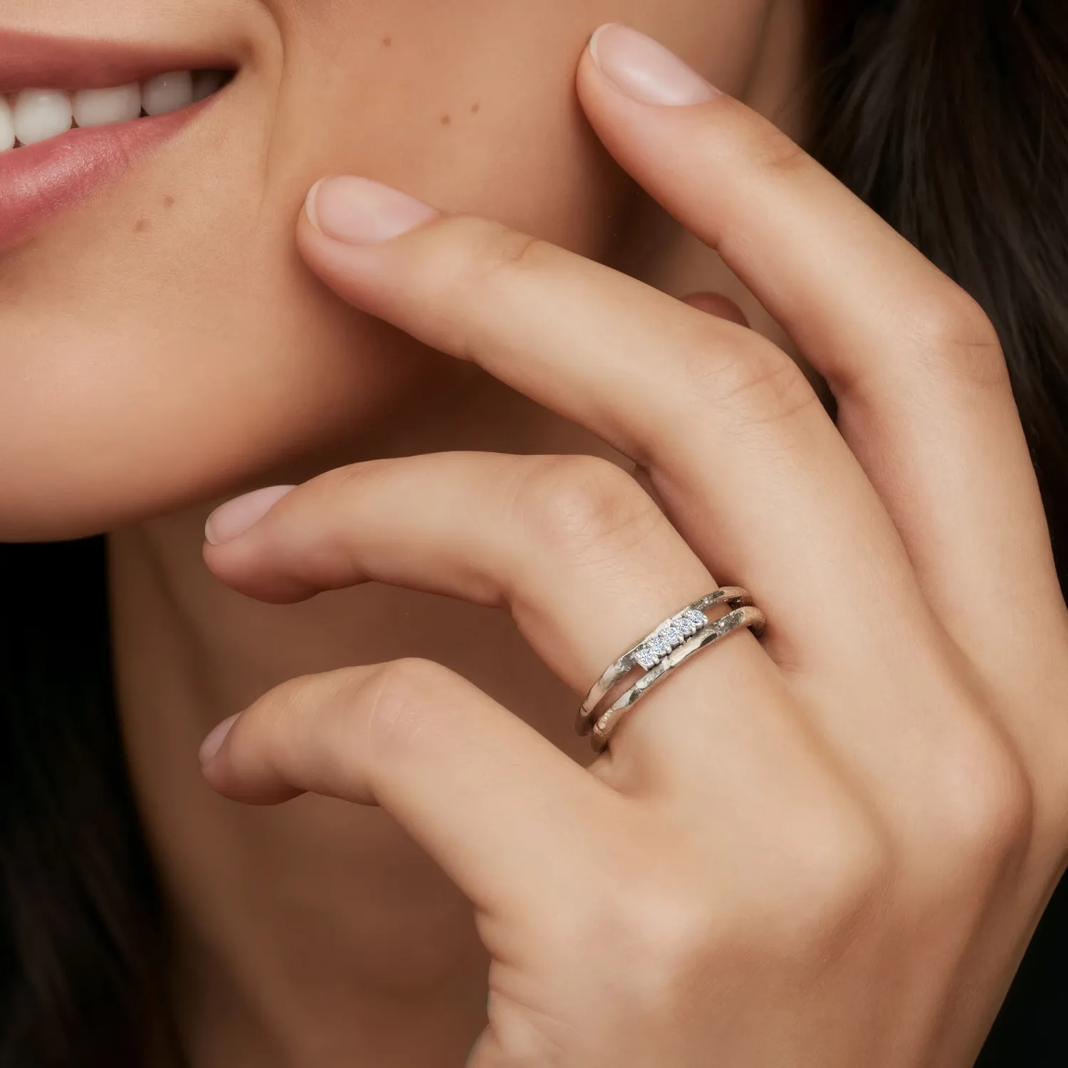 Diamanti per Tutti Fallon Ring - White plated