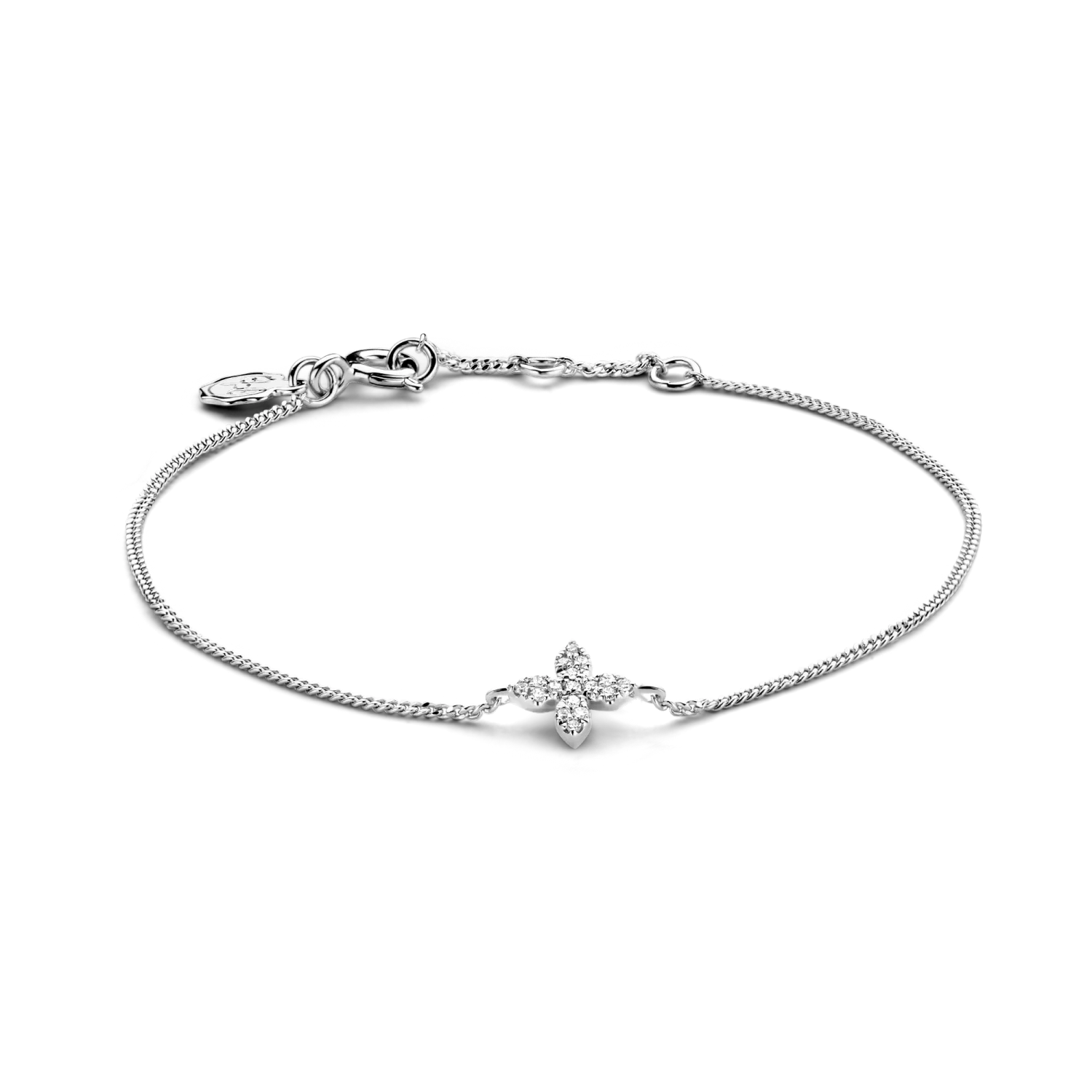 Diamanti per Tutti Little Flower Bracelet - White plated