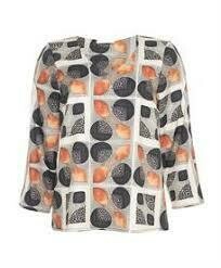 Signe Nature geprinte bloes met Bies op de mouw