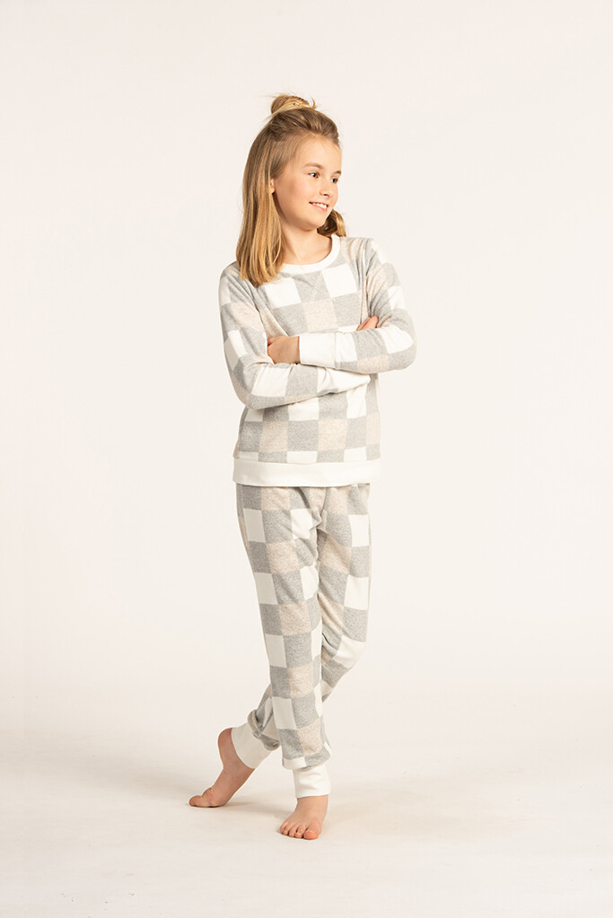 Eskimo Pyjama Meisjes: Romee fleece Pyjama 10J - 16J, Maten: 14