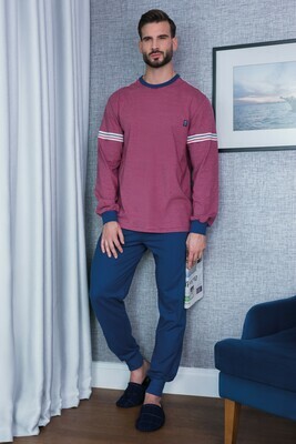 Ammann Heren Pyjama met ronde hals 100% Katoen