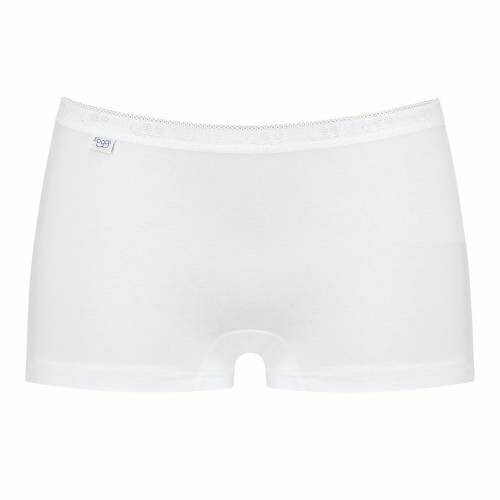 Sloggi dames: Basic Short ( zwart / wit ), Kleur: Wit