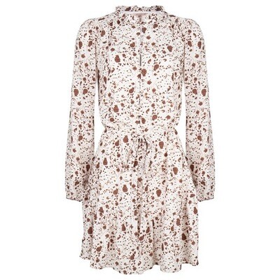 Esqualo Voile kleed bruin/beige )