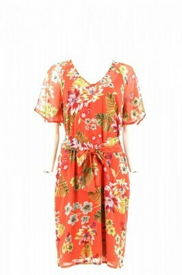 Signe Nature oranje Kleed met lint