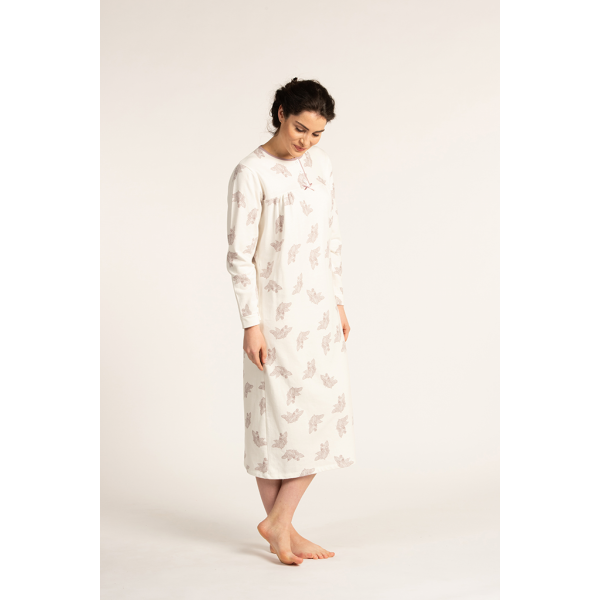 Eskimo Nachthemd: Annie gemoltoneerd lang slaapkleed