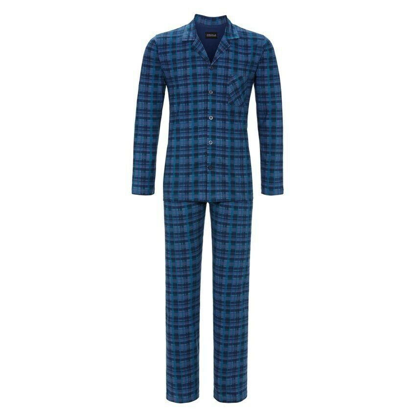 Ringella Heren Doorknoop Pyjama 100% Katoen