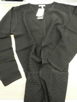 Kj Brand Zwarte Cardigan: Gebreid tot maat 50