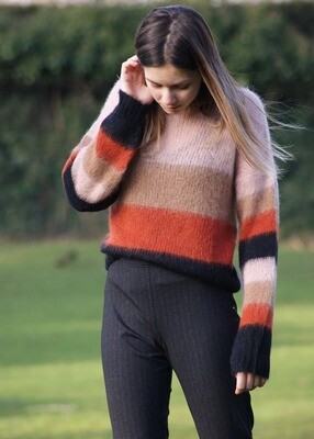 Diversa Broek: met fijne streep, elastiek broek