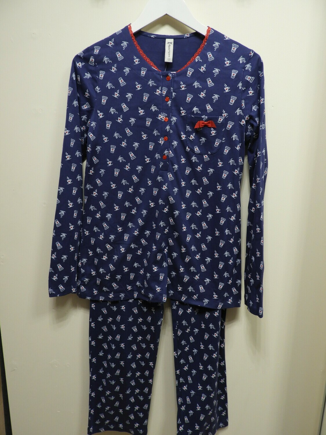 Egatex Pyjama: blauw 100% Katoen