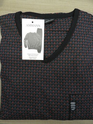 Ammann Heren Pyjama: 100% Katoen ( tot 3XL )