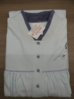 Catini dames nachthemd met lange mouwen: gemoltoneerd, gewatteerde kol, 115cm