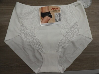 Janira Carey Lace Cotton Band: wit ( Hoge taille ) Naadloos