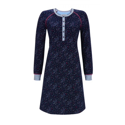 Ringella nachthemd: Blauw ( 100% Katoen )