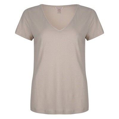 Esqualo shirt: Beige met kleine glitter