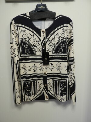 Eugen Klein Fijne Gilet met knopen: Blauw / Beige