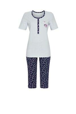 Ringella Dames Pyjama met 3/4 broek: tot maat 54