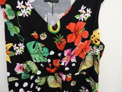 See You fris zomerkleed mouwloos: Zwart geprint tot maat 52
