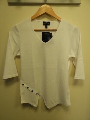 Marble T-shirt: Wit 100% Katoen