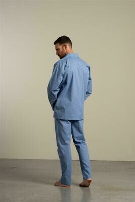 Eskimo Herenpyjama: Pale, doorknoop ( 100% Katoen ) tot 3XL