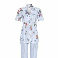 Ringella Doorknoop pyjama Dames: korte mouw - 3 / 4 broek
