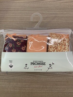 Promise Slips: bikini / mini model triopack, oranje versie