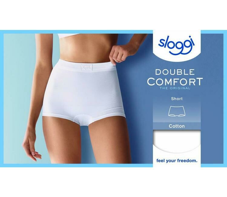Sloggi Dames Double comfort Short: Wit / Zwart