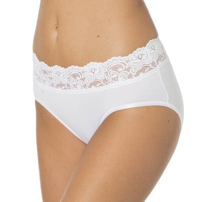 Sloggi Dames Romance Midi: Wit / Zwart