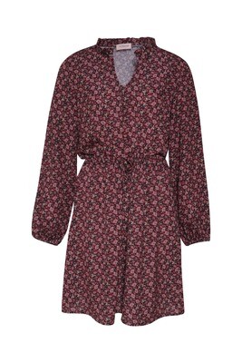 Actuelle Kleed: Cachemire print, zwart / bordeau