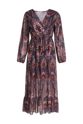 Actuelle lang kleed: voile stof