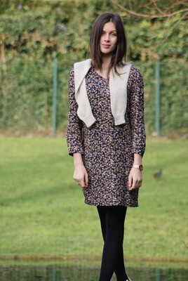 Diversa kleed: Loeka Donkerblauw geprint