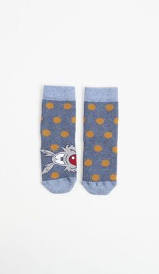 Happy People Heren / Jongens kousen: Jeansblauw, antislip vanaf 2 jaar